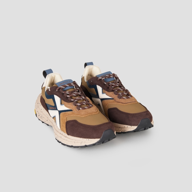 Sneakers Alexander Smith horizon man in brown suede and sand ripstop with vibram sole - 4