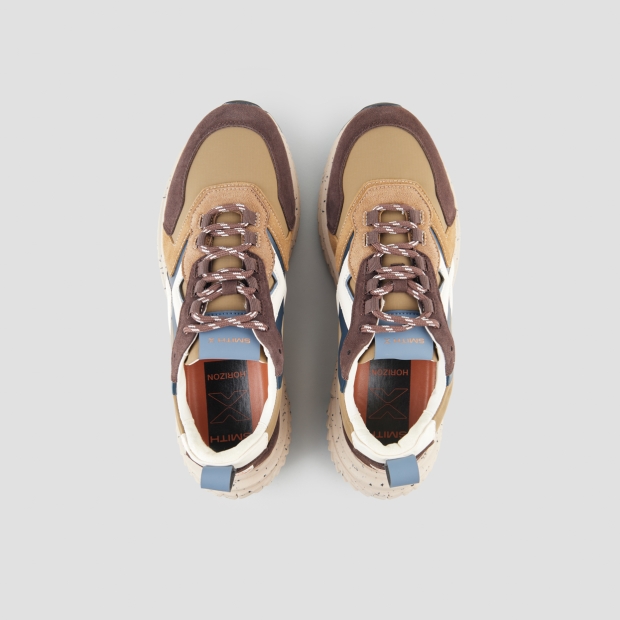 Sneakers Alexander Smith horizon man in brown suede and sand ripstop with vibram sole - 6