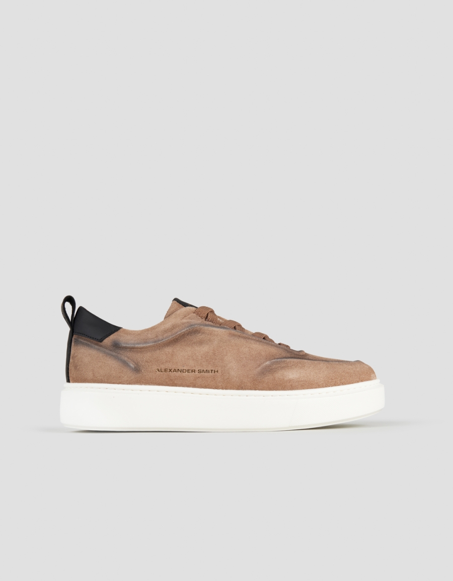 Sneakers Alexander Smith york man in brown washed suede - 1