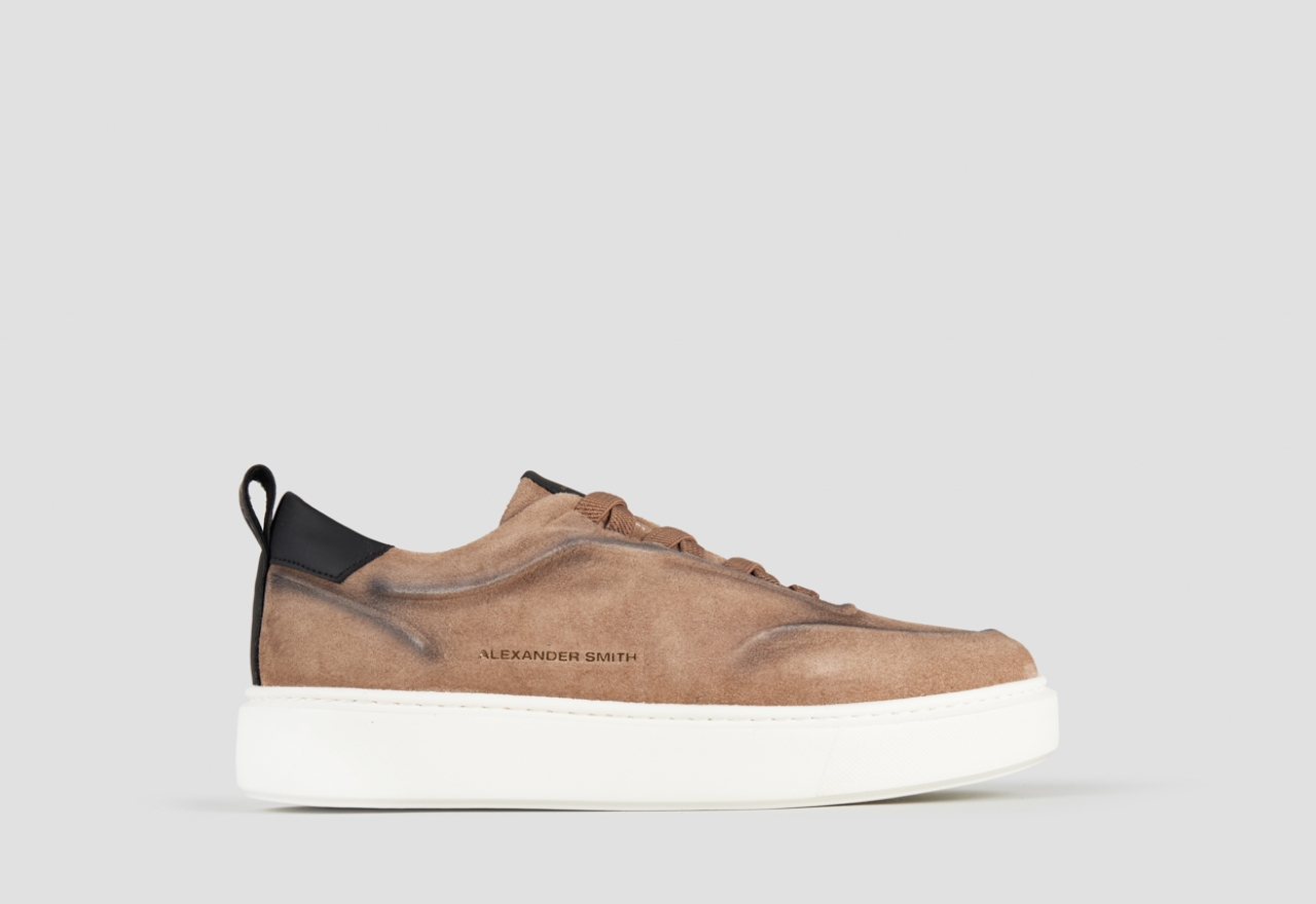Sneakers Alexander Smith york man in brown washed suede - 1