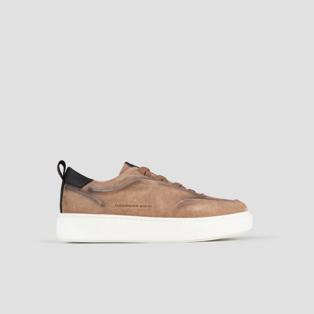 Sneakers Alexander Smith york man in brown washed suede - 1