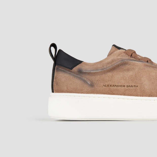 Sneakers Alexander Smith york man in brown washed suede - 3