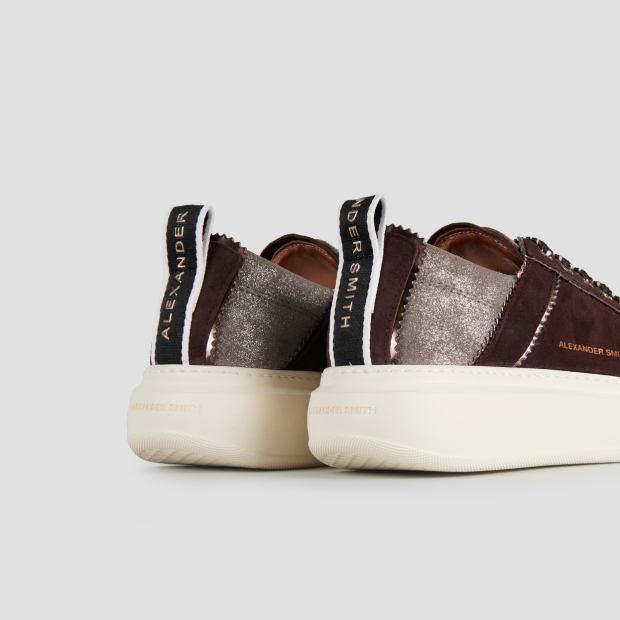 Sneakers Alexander Smith wembley woman deconstructed in brown suede and laminated details - 5