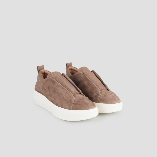 Sneakers Alexander Smith wembley slip-on man in brown suede - 4
