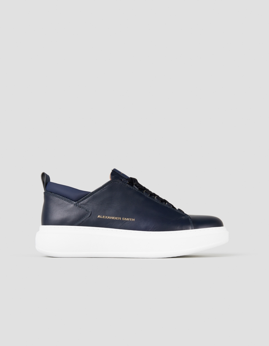 Sneakers Alexander Smith wembley man in blue leather - 1