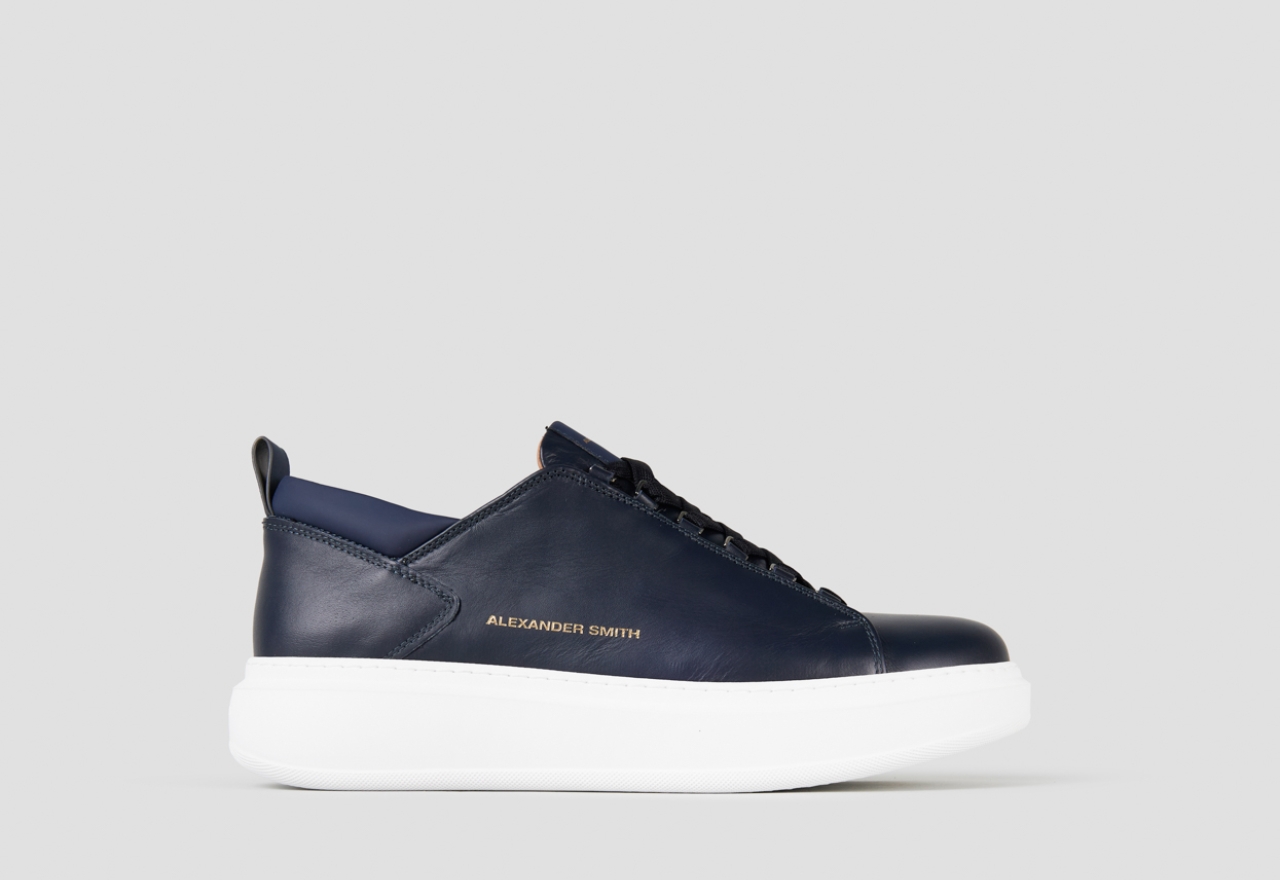 Sneakers Alexander Smith wembley man in blue leather - 1