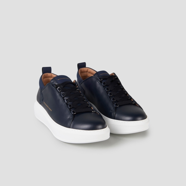 Sneakers Alexander Smith wembley man in blue leather - 4