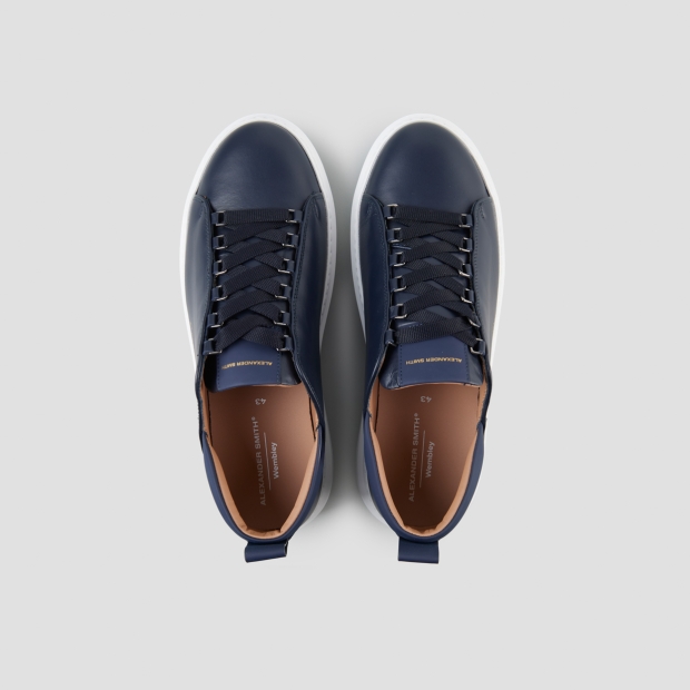 Sneakers Alexander Smith wembley man in blue leather - 6