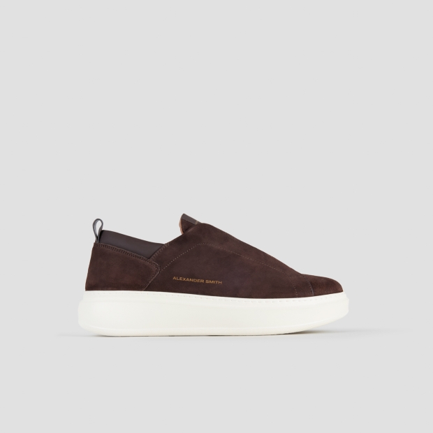 Sneakers Alexander Smith wembley slip-on man in dark brown suede - 1
