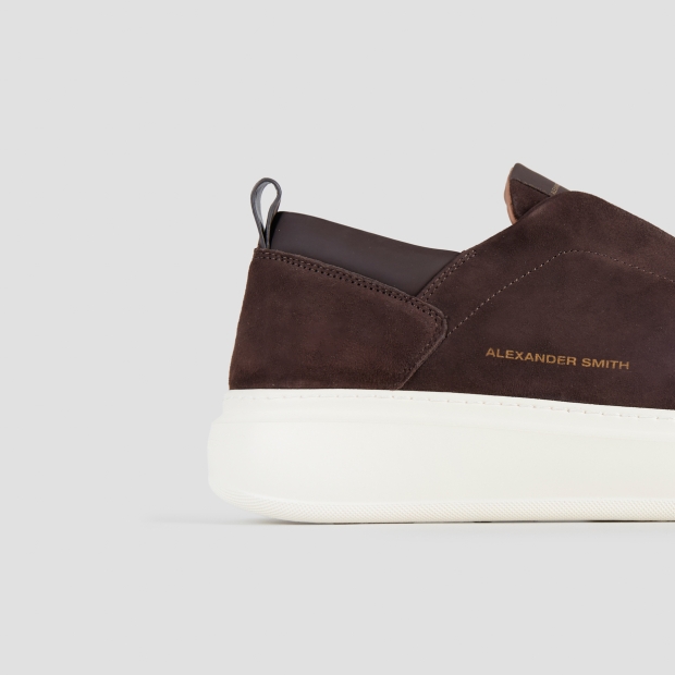 Sneakers Alexander Smith wembley slip-on man in dark brown suede - 3
