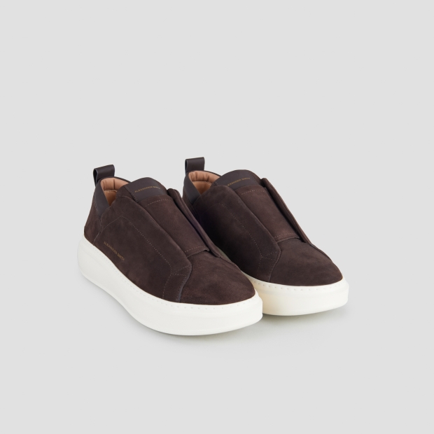 Sneakers Alexander Smith wembley slip-on man in dark brown suede - 4