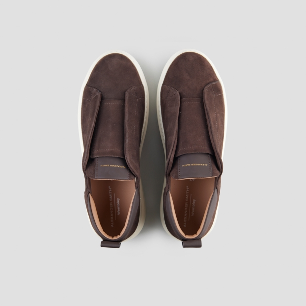 Sneakers Alexander Smith wembley slip-on man in dark brown suede - 6