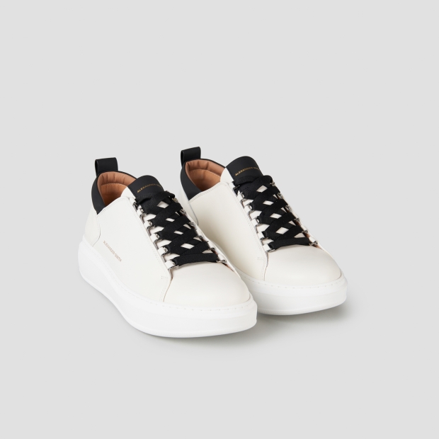 Sneakers Alexander Smith wembley man in white leather with black details - 4