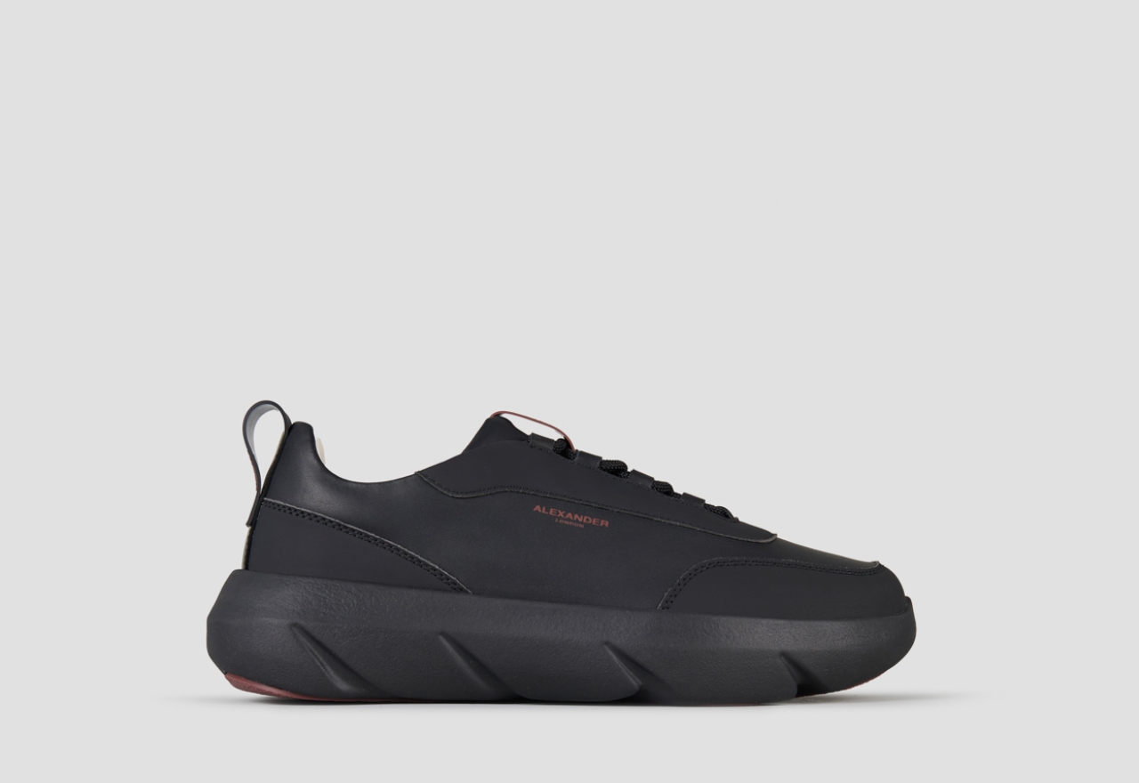 Sneakers Alexander Smith eclipse man in black leather and black sole - 1