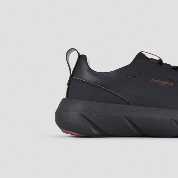 Sneakers Alexander Smith eclipse man in black leather and black sole - 3