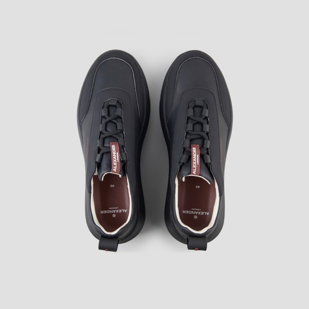 Sneakers Alexander Smith eclipse man in black leather and black sole - 6