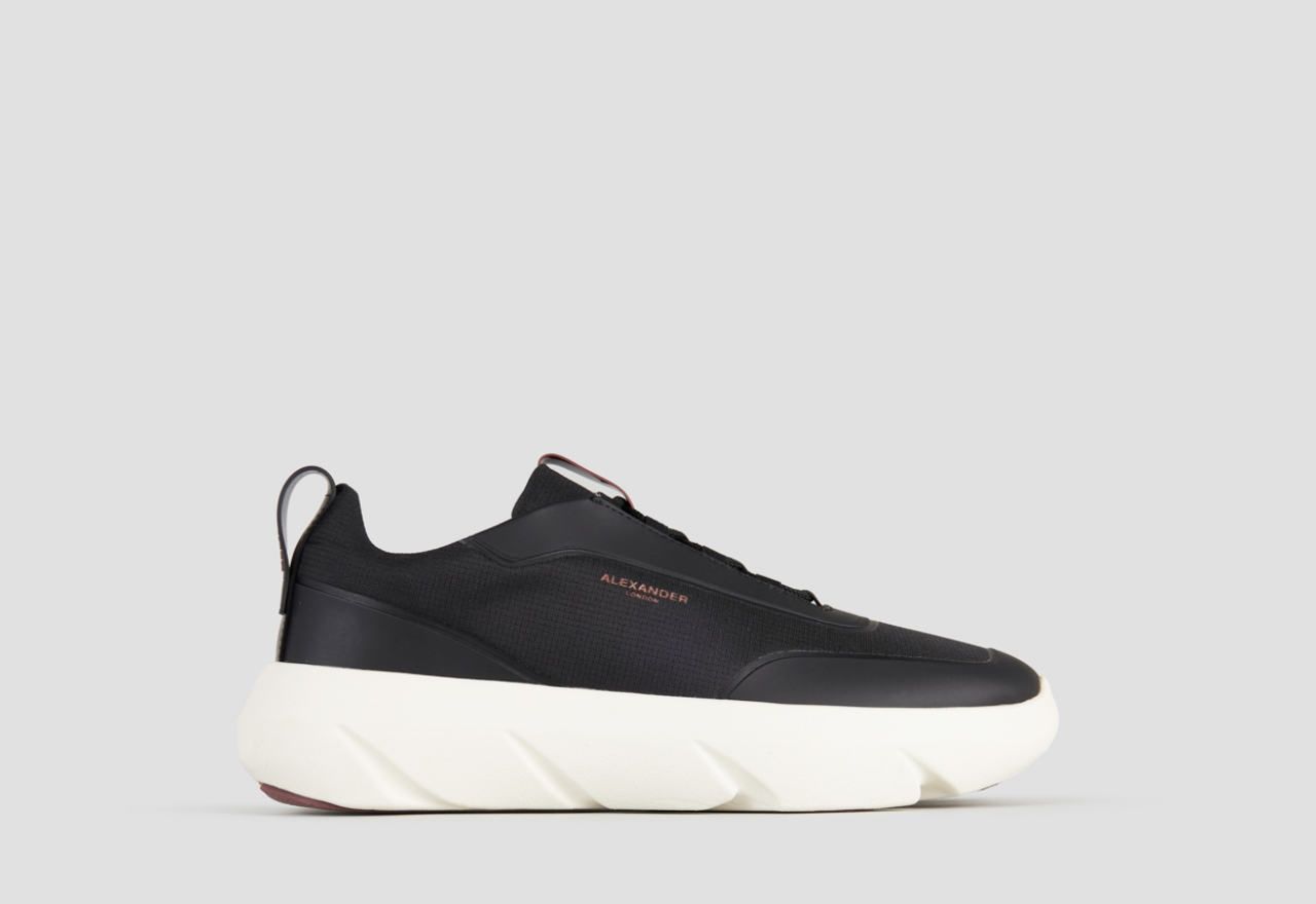Sneakers Alexander Smith eclipse man in black leather and rip-stop nylon - 1
