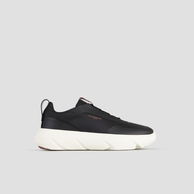Sneakers Alexander Smith eclipse man in black leather and rip-stop nylon - 1