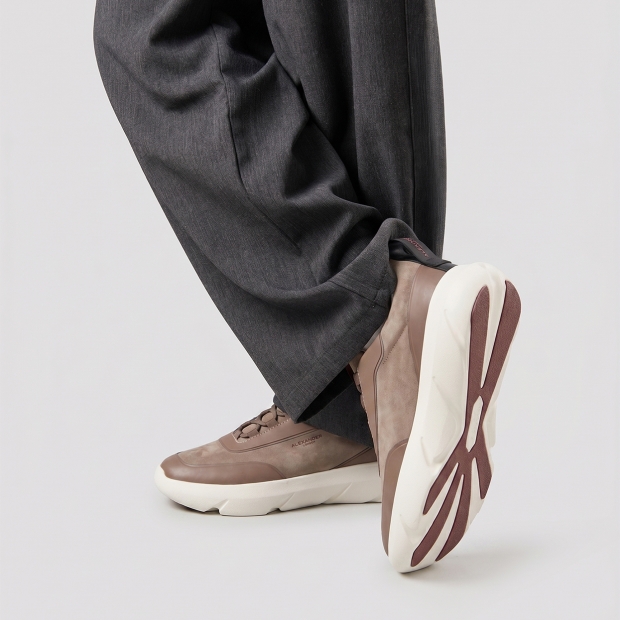 Sneakers Alexander Smith eclipse man in taupe suede and leather - 2