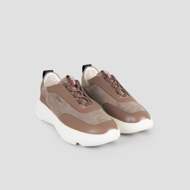 Sneakers Alexander Smith eclipse man in taupe suede and leather - 4
