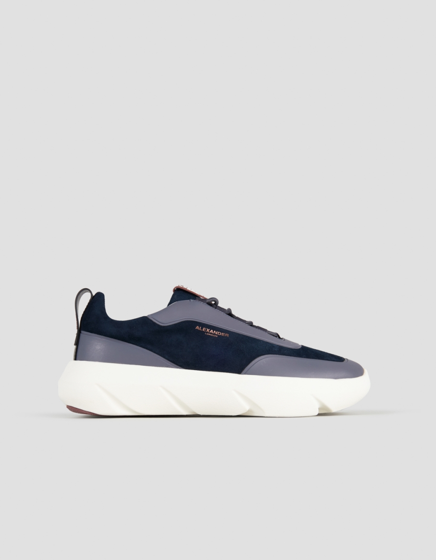 Sneakers Alexander Smith eclipse man in blue suede and leather - 1