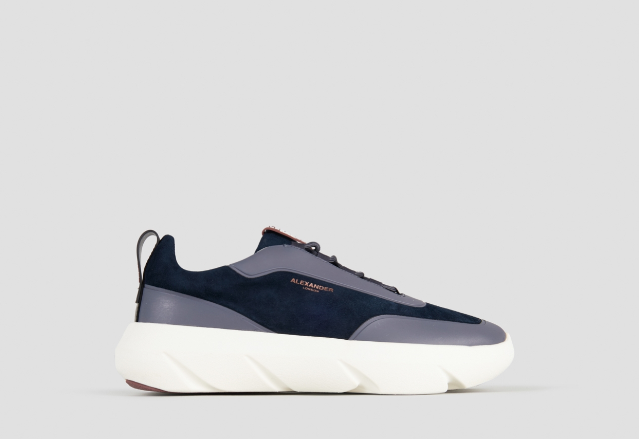 Sneakers Alexander Smith eclipse man in blue suede and leather - 1
