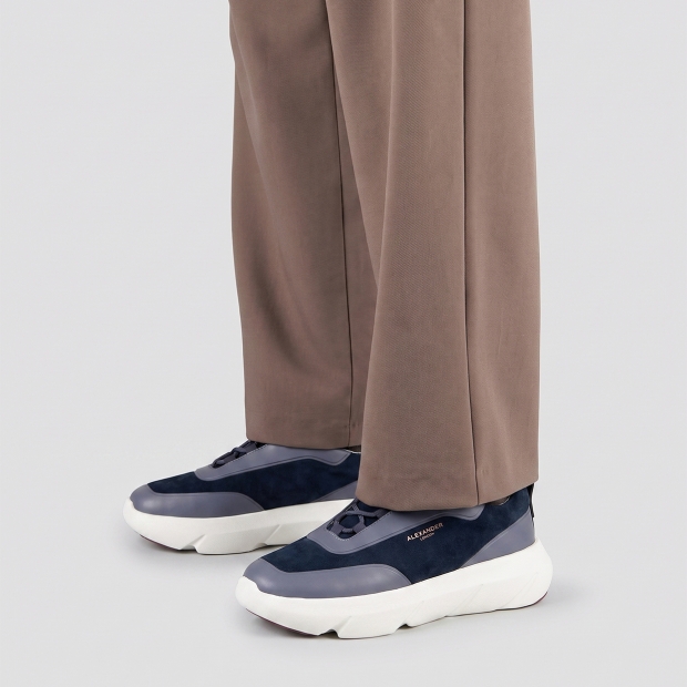 Sneakers Alexander Smith eclipse man in blue suede and leather - 2