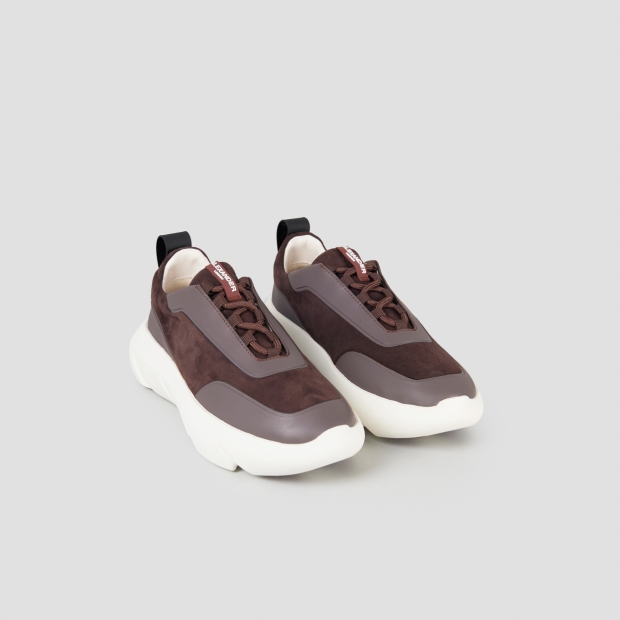 Sneakers Alexander Smith eclipse man in brown suede and leather - 4