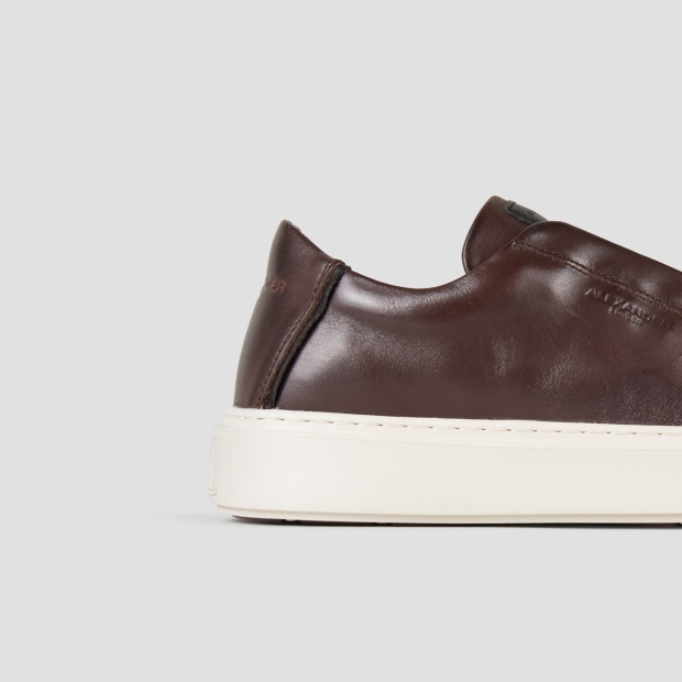 Sneakers Alexander Smith london man slip-on in brown brushed leather - 4