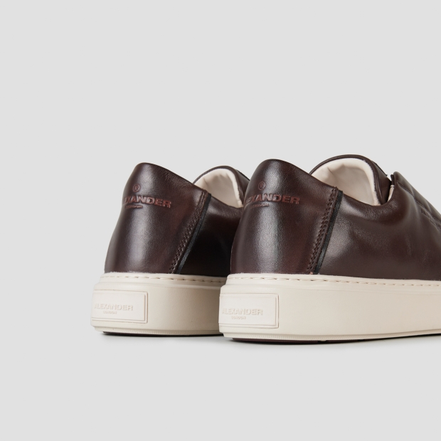 Sneakers Alexander Smith london man slip-on in brown brushed leather - 5
