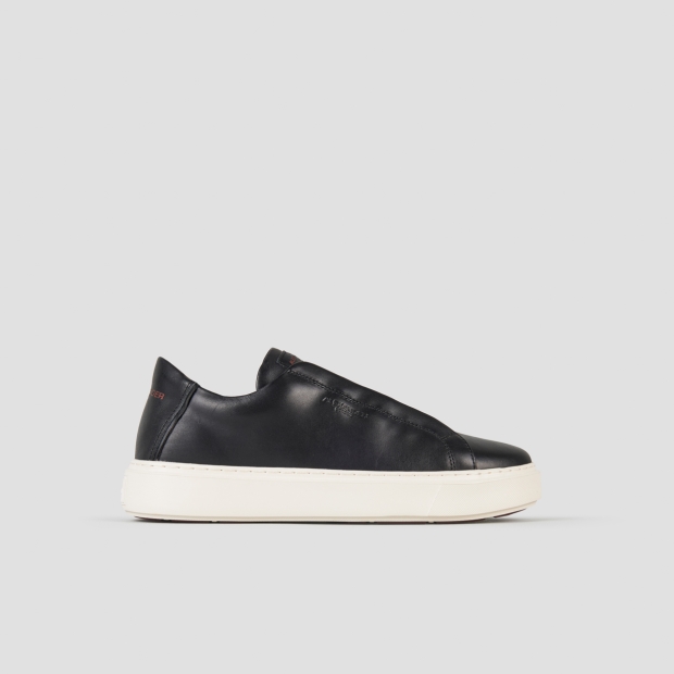 Sneakers Alexander Smith london man slip-on in black brushed leather - 3