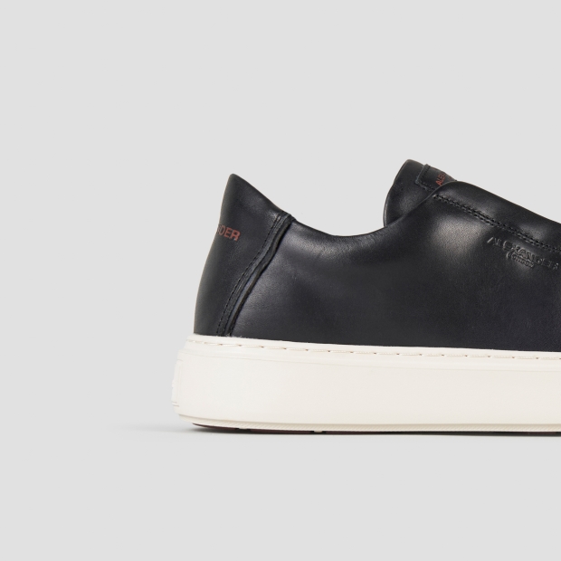 Sneakers Alexander Smith london man slip-on in black brushed leather - 4