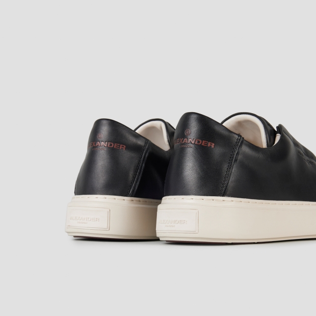 Sneakers Alexander Smith london man slip-on in black brushed leather - 5