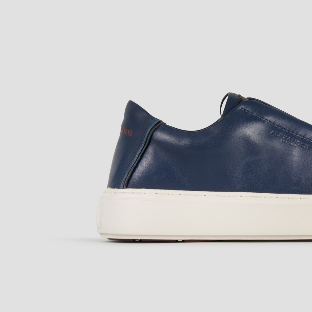 Sneakers Alexander Smith london man slip-on in blue brushed leather - 4