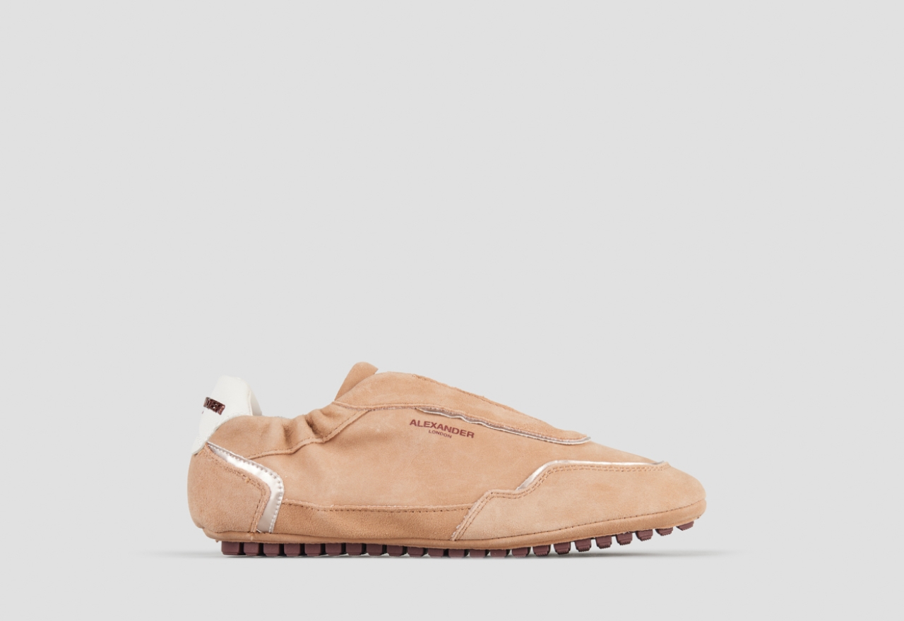 Sneakers Alexander Smith river woman in cognac suede and platinum details - 1
