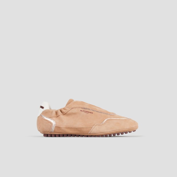 Sneakers Alexander Smith river woman in cognac suede and platinum details - 1