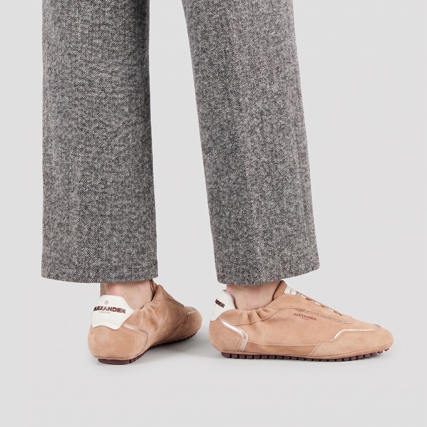 Sneakers Alexander Smith river woman in cognac suede and platinum details - 2