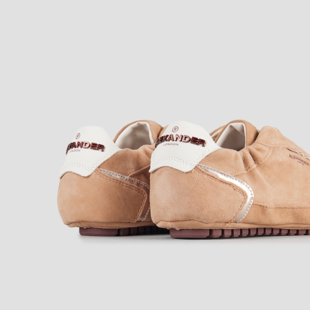 Sneakers Alexander Smith river woman in cognac suede and platinum details - 5