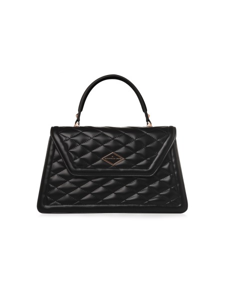 ELIZABETH LARGE - BLACK - MATELASSÉ