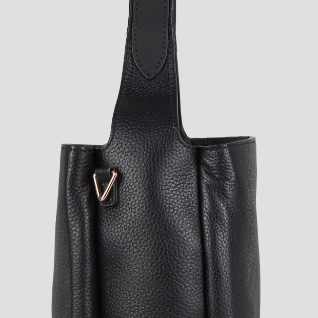 Sneakers Alexander Smith cindy borsa a spalla con tracolla in pelle bottalata nera - 5