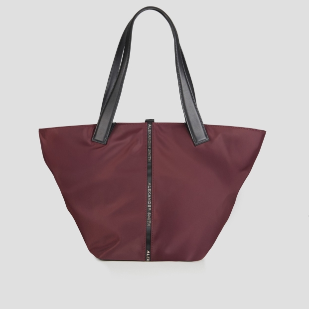 Sneakers Alexander Smith lauren large borsa a spalla in nylon bordeaux - 4