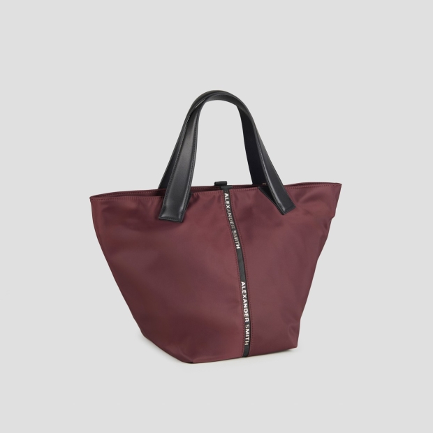 Sneakers Alexander Smith lauren medium borsa a mano con tracolla in nylon bordeaux - 3