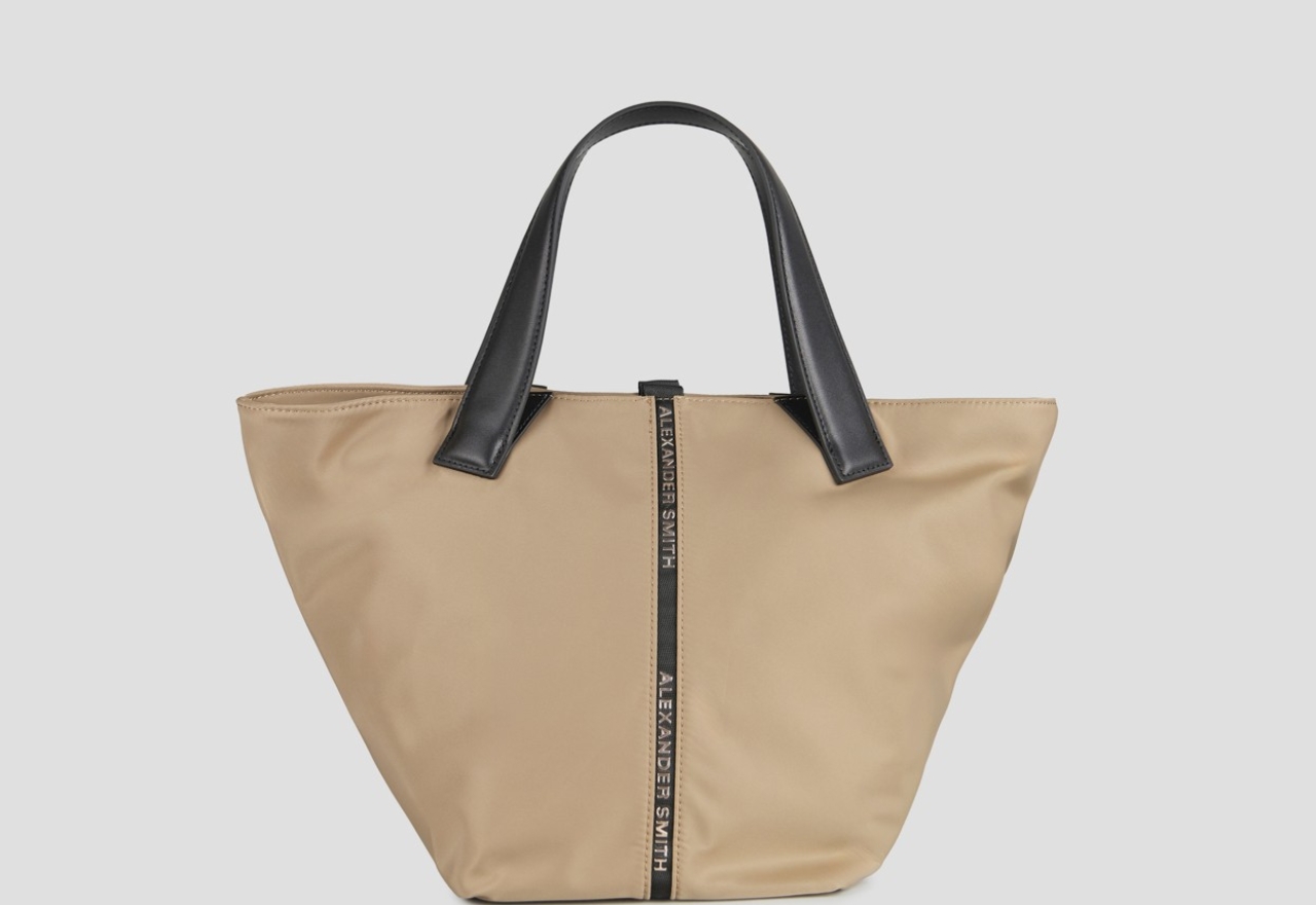 Sneakers Alexander Smith lauren medium borsa a mano con tracolla in nylon beige - 1