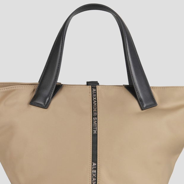 Sneakers Alexander Smith lauren medium borsa a mano con tracolla in nylon beige - 5