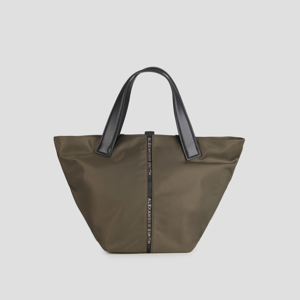 Sneakers Alexander Smith lauren medium borsa a mano con tracolla in nylon verde militare - 4
