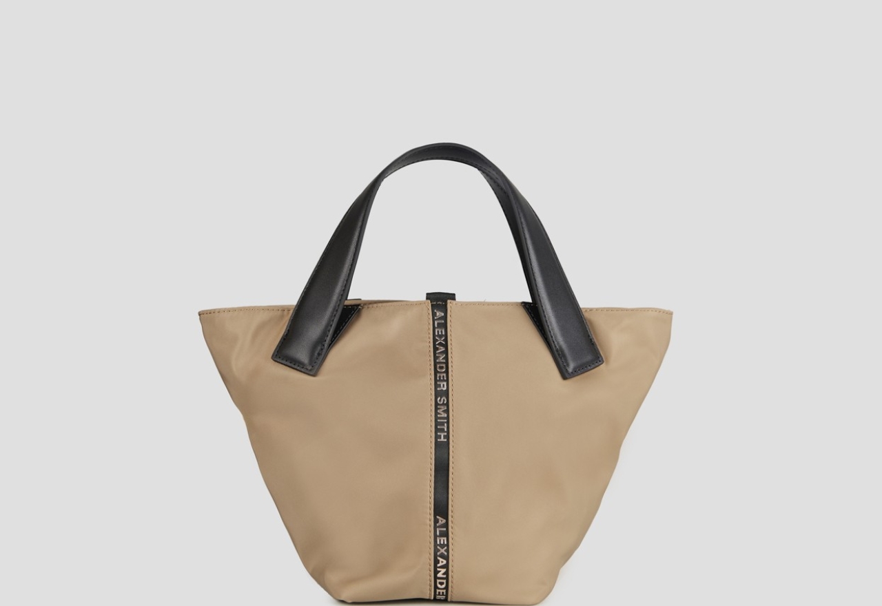 Sneakers Alexander Smith lauren small borsa a mano con tracolla in nylon beige - 1