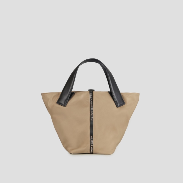 Sneakers Alexander Smith lauren small borsa a mano con tracolla in nylon beige - 1