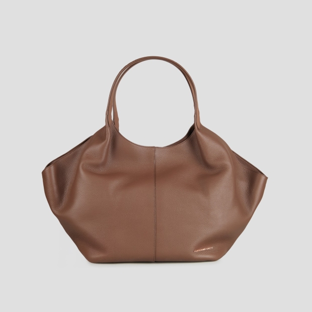 Sneakers Alexander Smith rachel large borsa a spalla in pelle bottalata marrone - 1