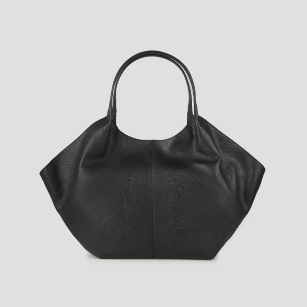 Sneakers Alexander Smith rachel large borsa a spalla in pelle bottalata nera - 4