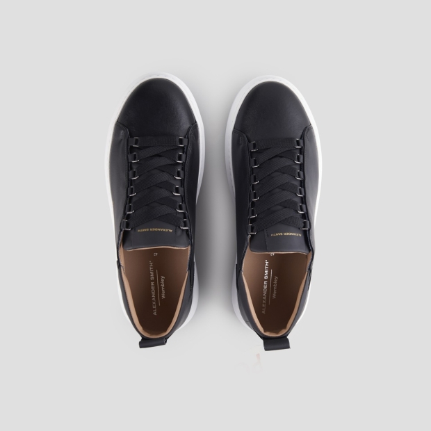 Sneakers Alexander Smith wembley uomo in morbida pelle nera - 5